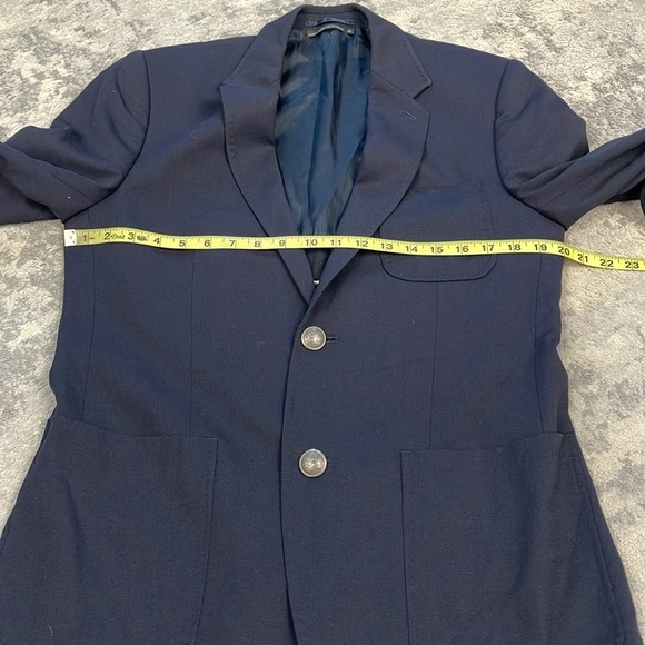 Club Monaco Navy Blue Blazer Suit Jacket Wool Mens Sz 40 - Picture 8 of 14